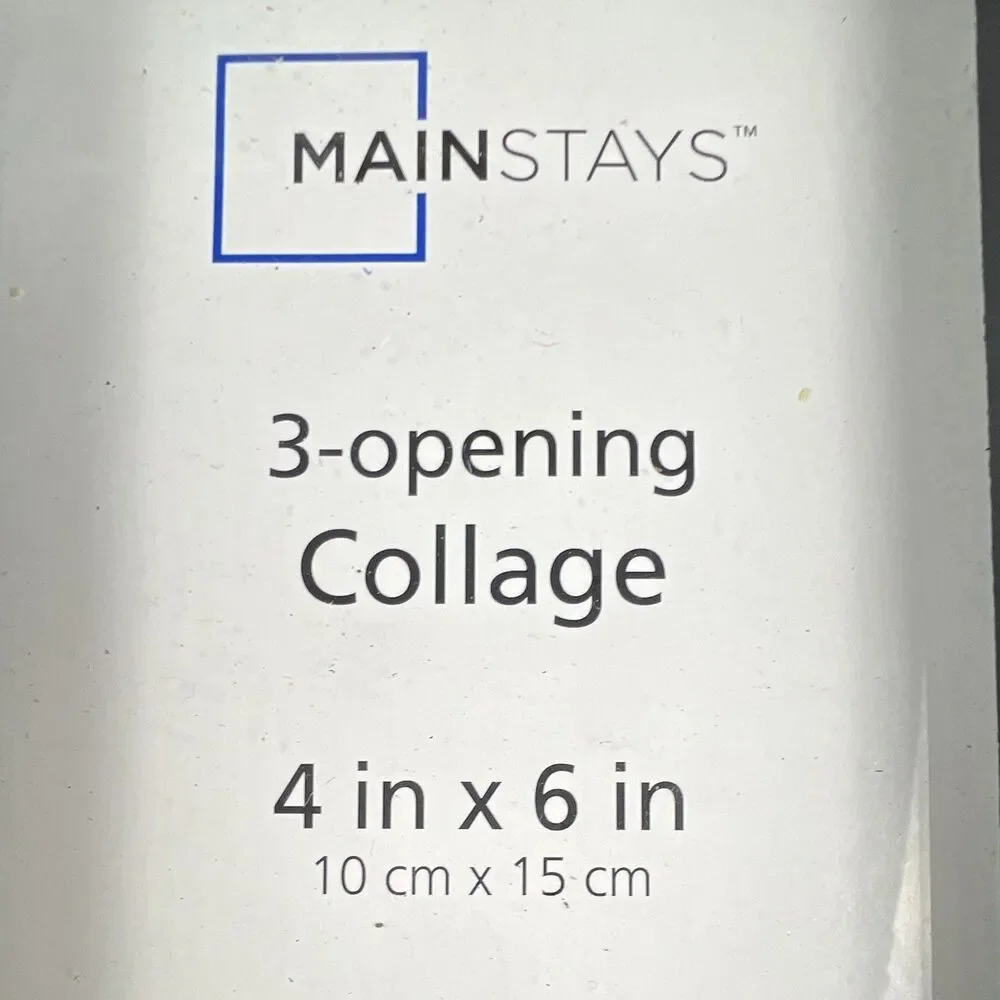 Mainstays Black 3-Opening Collage Picture Frame, Holds 3 4x6 Photos